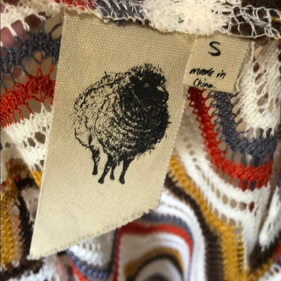 Anthro Black Sheep Crochet Fringe Tunic Dress SM - Picture 8 of 8